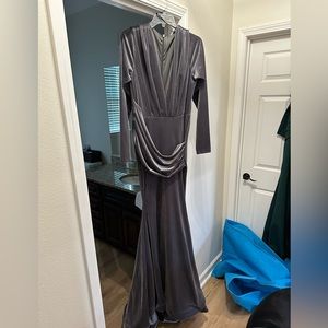 Grey Velvet formal dress